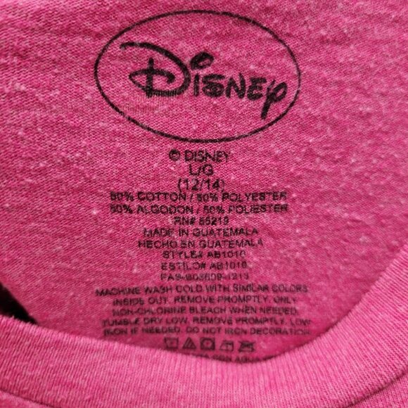 Disney Grumpy Dwarf Tee Shirt Pink Womens Large 12 14 Snow White Dont Bother Me - Picture 5 of 7
